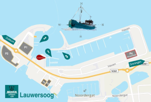 Kaart haven Lauwersoog